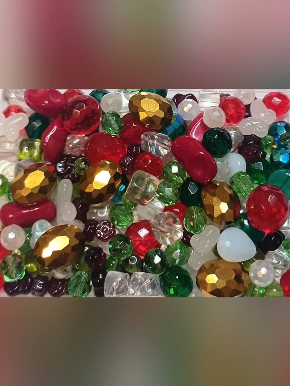 Glass beads loose mix holiday jewelry making 140pcs